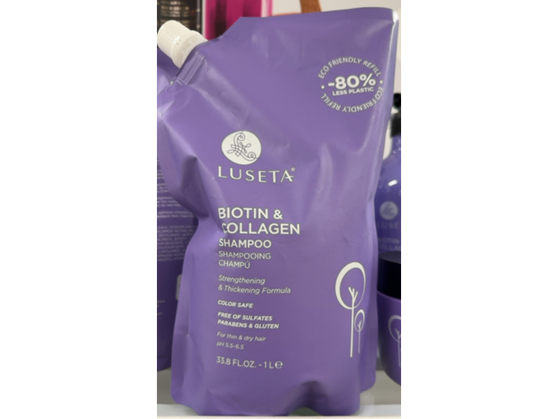 Luseta Strengthening & Thickening Shampoo, Biotin & Collagen, 33.8 fl oz/1 L