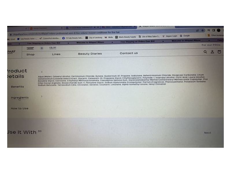 Alfaparf Milano Semi Di Lino Volumizing Mousse Conditioner, 6.76 fl oz/200 mL