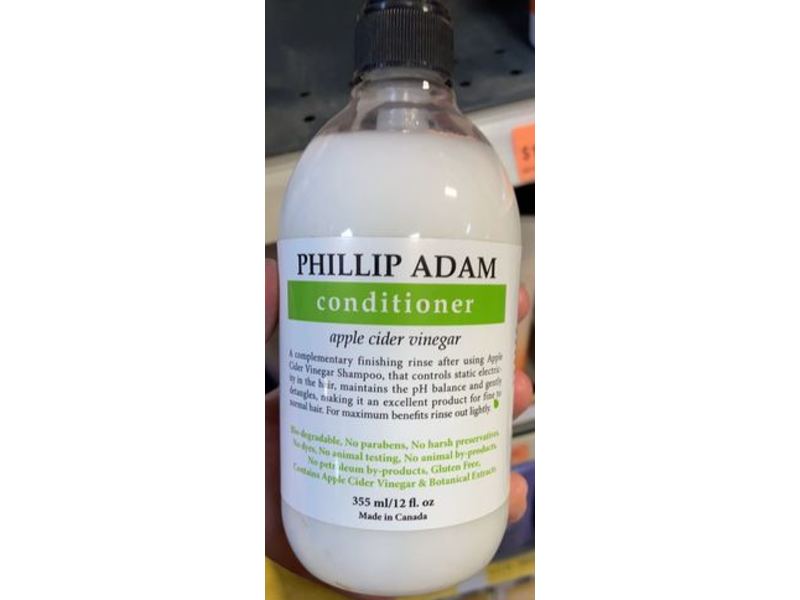 Phillip Adam Conditioner, Apple Cider Vinegar, 12 fl oz/355 mL