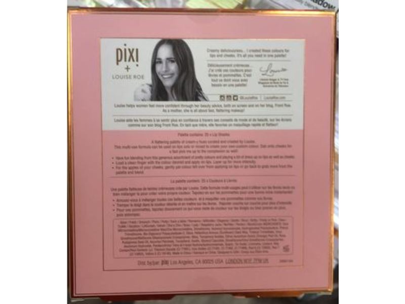 Pixi + Louise Roe Cream Colour Palette Lip Blush 25 Colors, 0.6oz/16 g