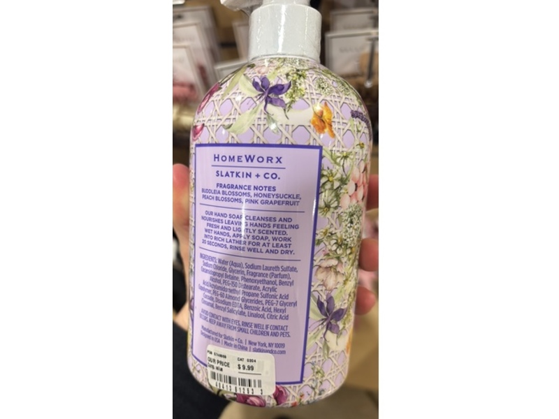 Slatkin + Co. Hand Soap Gel, Butterfly Garden, 22 fl oz/650 mL