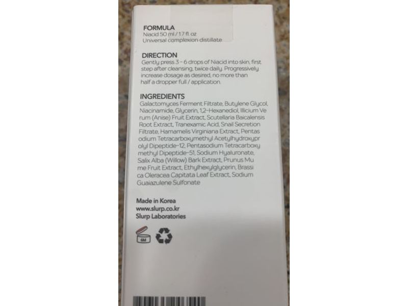 Niacid slurp ５０ｍｌ×３　３個セット　全て期限内　未開封品 Slurp Niacid, 1.7 fl oz/50 mL Ingredients and Reviews