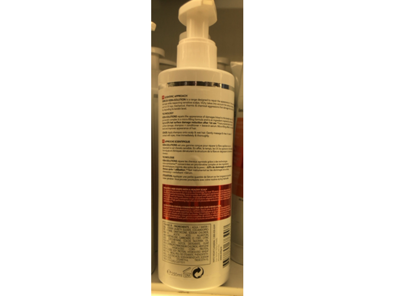 Vichy Dercos Shampoo Kera Solutions, Pro Keratin Complex + Allantoin, 250 mL