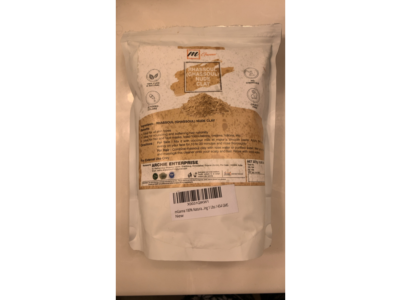 mGanna Rhassoul Nude Clay, 0.5 oz/227 g