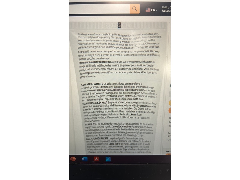 Curlsmith Fragrance-Free Strong Hold Gel, 8 fl oz/237 mL