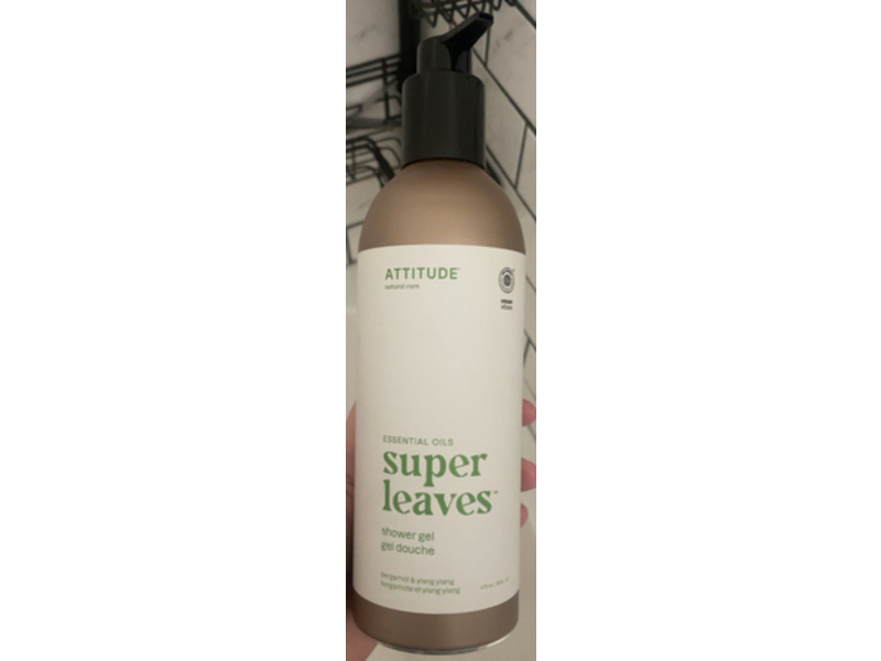 Attitude Super Leaves Shower Gel, Bergamot and Ylang Ylang, 16 fl oz/473 mL