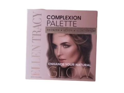 Ellen Trancy Glow Complexion Palette, Bronzer + Blush & Highlighter, 0.1 oz/3 g
