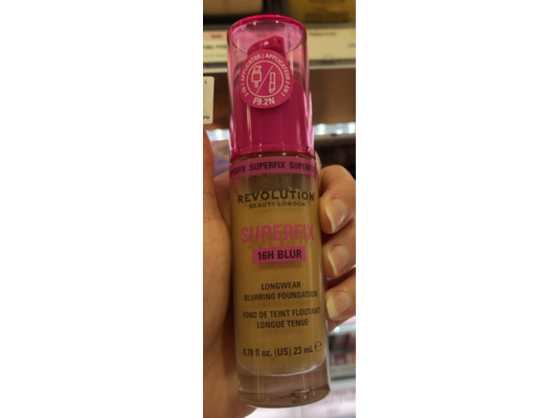 Revolution Beauty London Superfix Longwear Blurring Foundation, F9.2N, 0.78 fl oz/23 mL