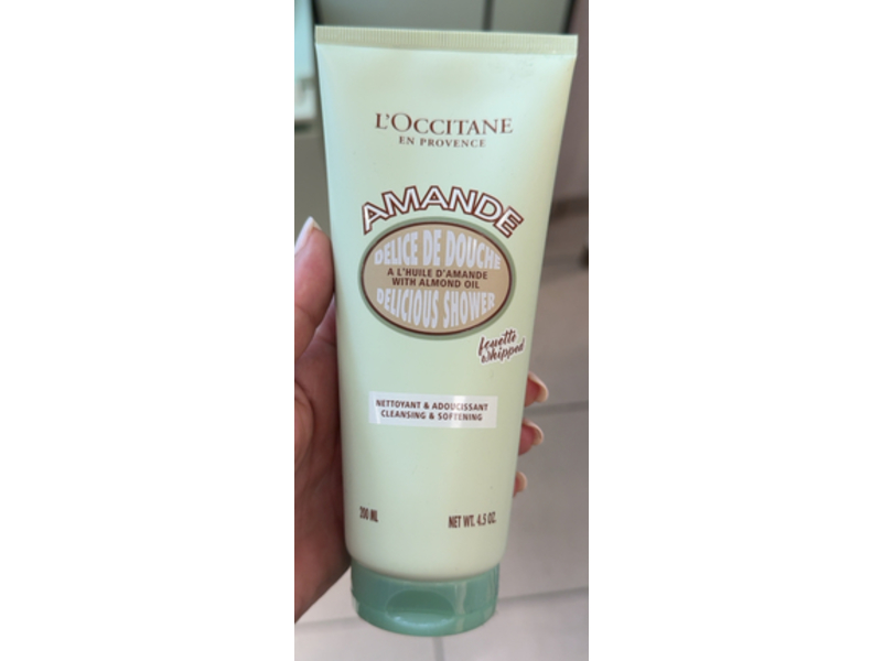 L'Occitane en Provence Delicious Shower Cream, Almond Oil, 4.5 oz/200 mL