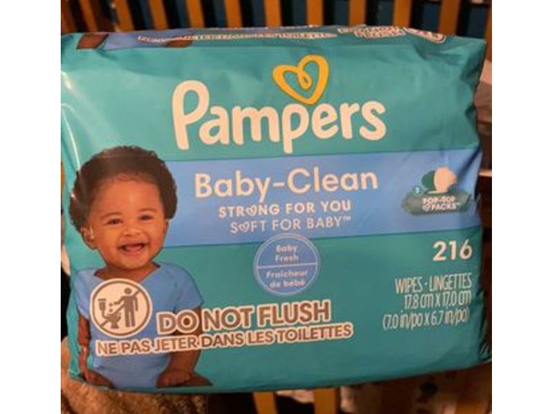 Pampers Baby Clean Wipes, Baby Fresh, 216 Count