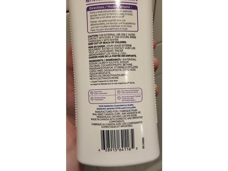 Equate Gentle Doux Body Wash, Lavender Scent, 1 L