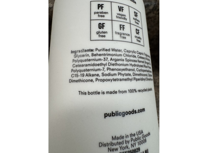 Public Goods Conditioner, Fragrance Free, 12 fl oz