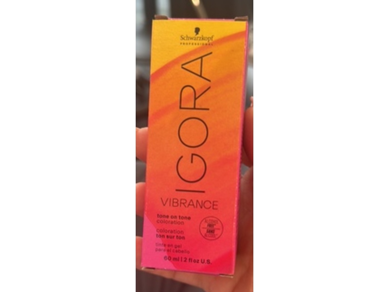 Schwarzkopf Igora Vibrance Tone On Tone Coloration, 1-0 Black Natural, 2 fl oz/60 mL