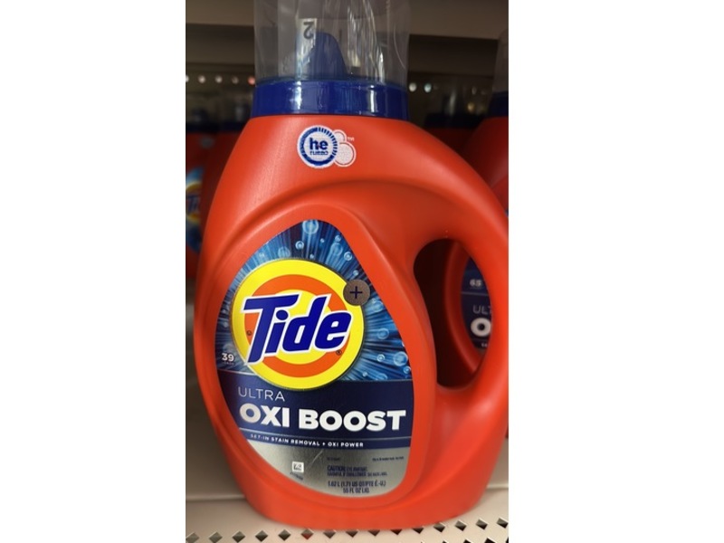 Tide Ultra Oxi Boost Liquid Laundry Detergent, 39 Loads, 55 fl oz/1.62 L