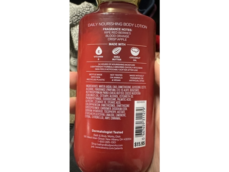 Bath & Body Works Bright Christmas Morning Body Lotion, Shea Butter + Coconut Oil, 8 fl oz/236 mL