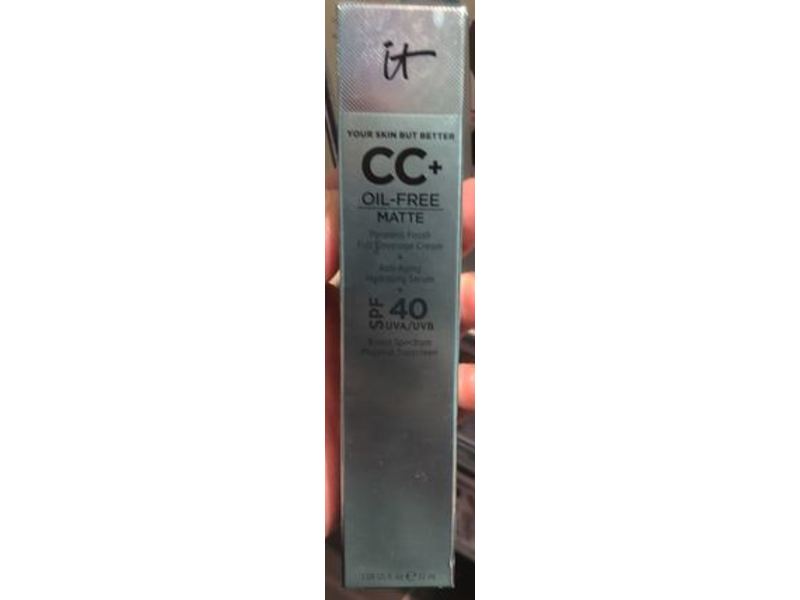 It Cosmetics Your Skin But Better CC+ Cream, Oil-Free Matte, SPF 40, Medium, 1.08 fl oz/32 mL