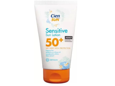 Cien Sun Sensitive Sun Lotion, SPF 50+, 150 mL