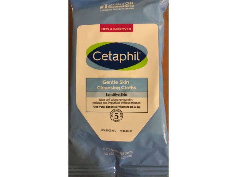 Cetaphil Gentle Skin Cleansing Cloths, 10 Count, Pack Of 12