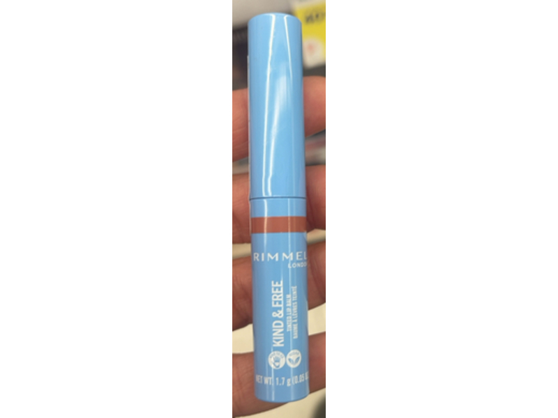 Rimmel Kind & Free Tinted Lip Balm, 002 Apricot Beauty, 0.05 oz/1.7 g