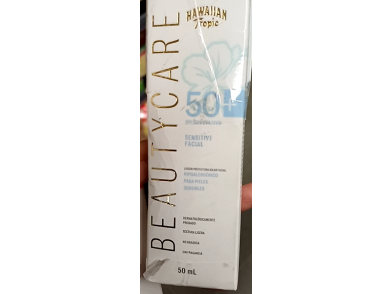 Beauty Care Hawaiian Tropic Sensitive Facial Sunscreen, SPF 50+, 50 mL