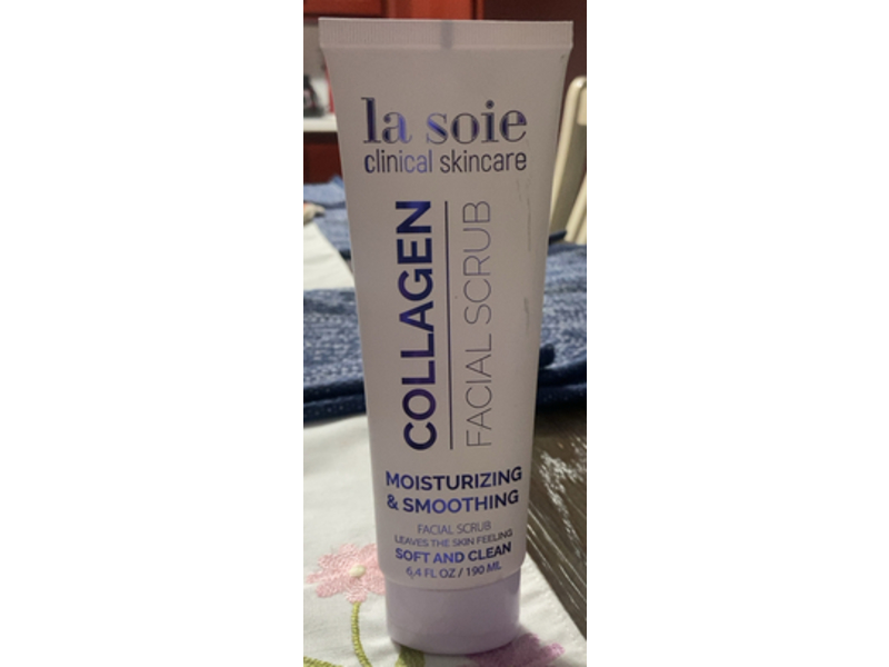 La Soie Clinical Skincare Collagen Facial Scrub, 6.4 fl oz/190 mL