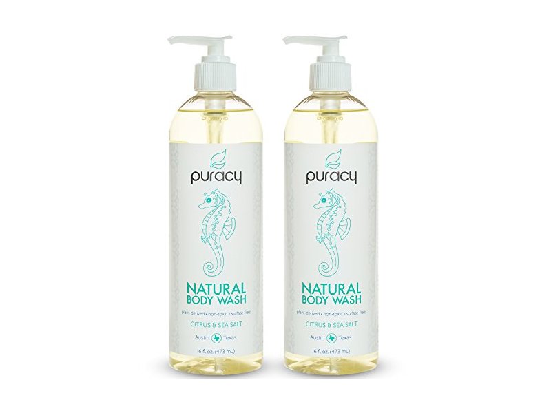Puracy Natural Body Wash, Citrus and Sea Salt, 16 fl oz (473 mL) (2 pack)