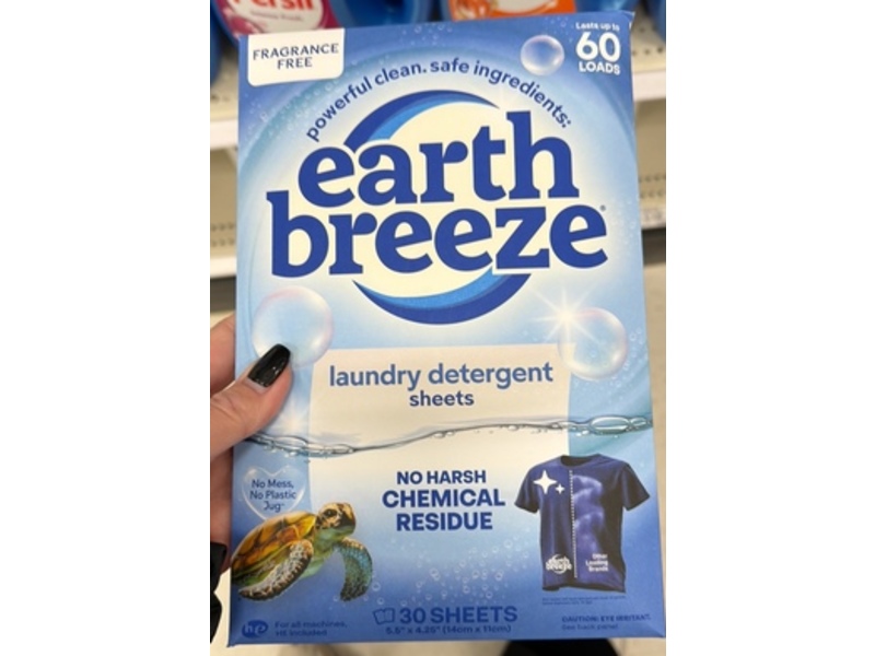 Earth Breeze Laundry Detergent Sheets, 60 loads, 30 Count
