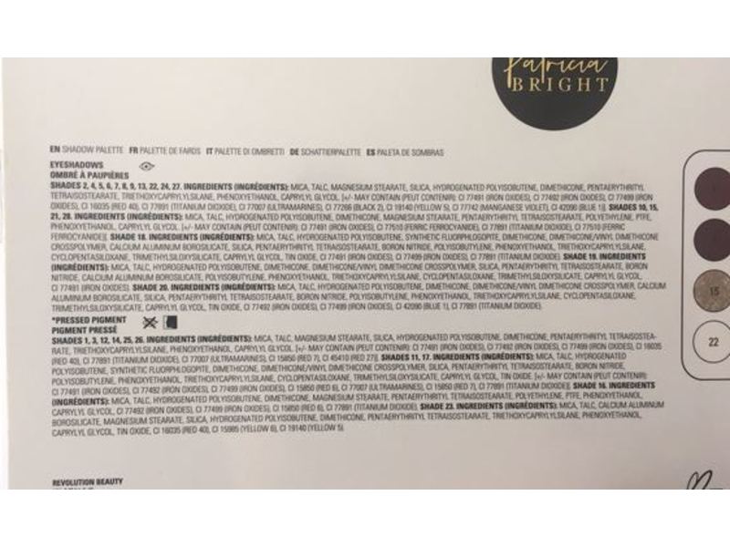 Revolution Patricia Bright Shadow Palette, Rich In Life, 0.042 oz/1.2 g