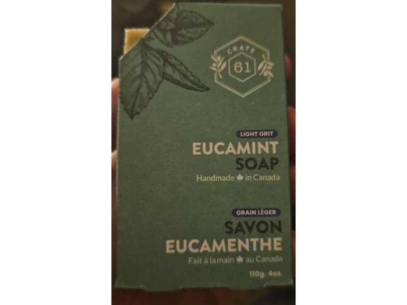 Crate 61 Light Grit Eucamint Bar Soap, 4 oz/110 g