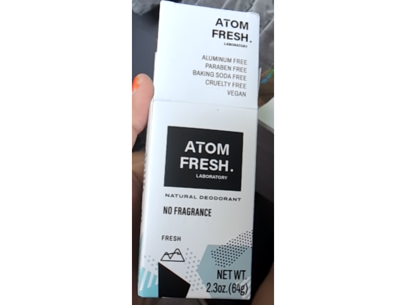 Atom Fresh Natural Deodorant, Fresh, 2.3 oz/64 g