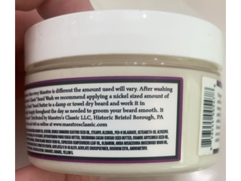 Maestro's Beard Butter, Wisemen's Blend, 4 oz/113.4 oz