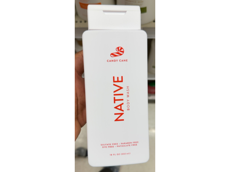 Native Body Wash, Candy Cane, 18 fl oz/532 mL