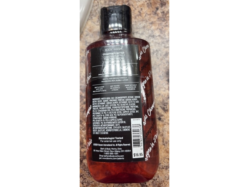 Bath & Body Works Emily In Paris Body Wash, Pro-Vitamin B5 + Aloe, 10 fl oz/295 mL