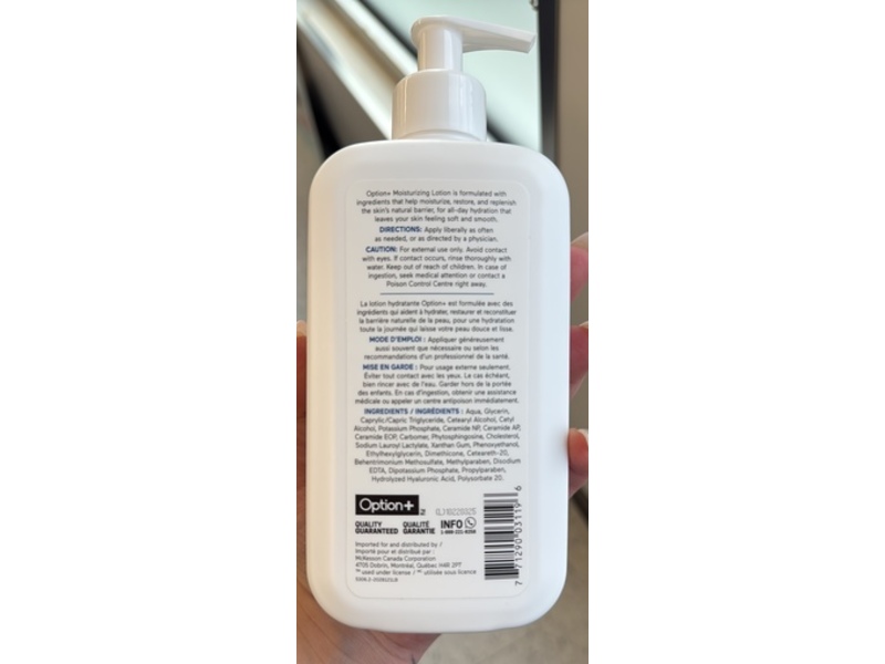 Option+ Moisturizing Lotion, 355 mL