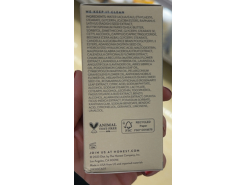 Honest Deep Hydration Face Cream, 1.7 fl oz/50 mL