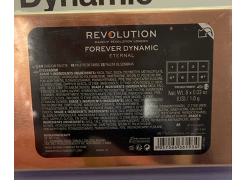 Revolution Eyeshadow Palette, Forever Dynamic, 0.03 oz/1.0 g