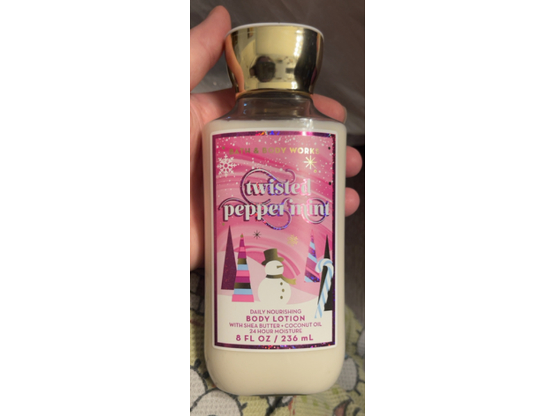 Bath & Body Works Twisted Peppermint Daily Nourishing Body Lotion, Shea Butter + Coconut Oil,8 fl oz/236 mL