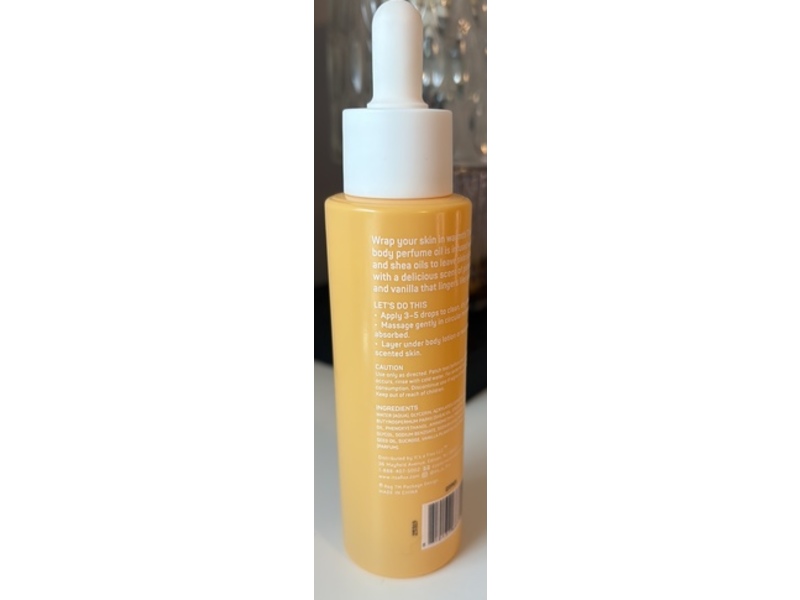 Spa Scentials Sunkissed Caramel Hydrating Body Perfume Oil, Pistachio, Caramel & Vanilla, 3.2 oz/95 mL