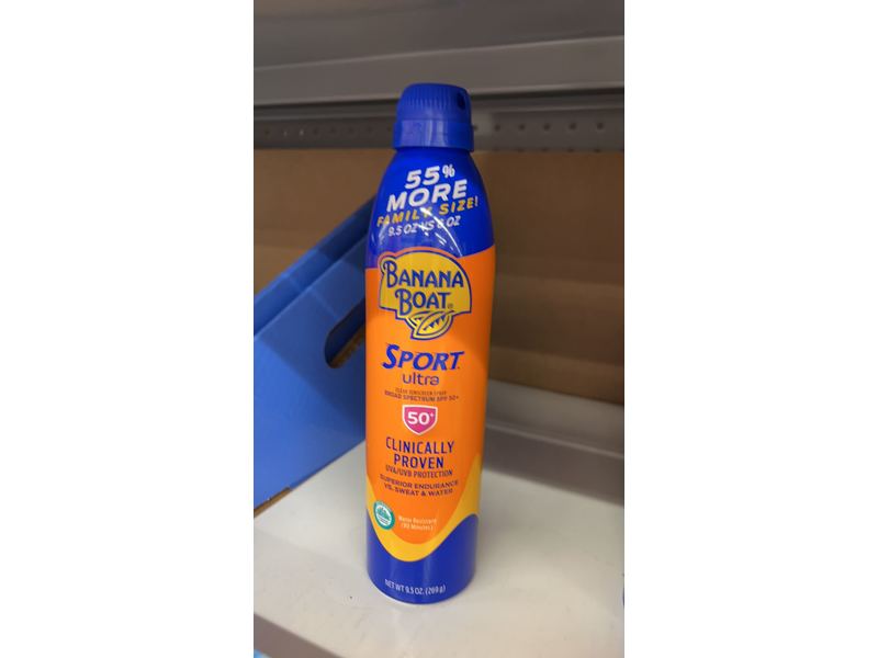 Banana Boat Ultra Sport Sunscreen Spray, SPF 50+, 9.5 oz/269 g