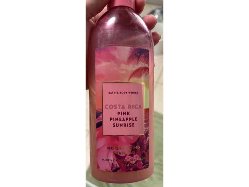 Bath & Body Works Costa Rica Moisturizing Shampoo, Pink Pineapple Sunrise, Vitamin B5 + Aloe, 16 fl oz/473 mL