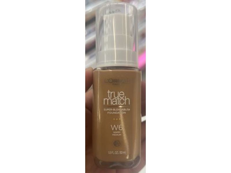 L'Oreal Paris True Match Super Blendable Foundation, W6 Warm Medium, 1.0 fl oz/30 mL