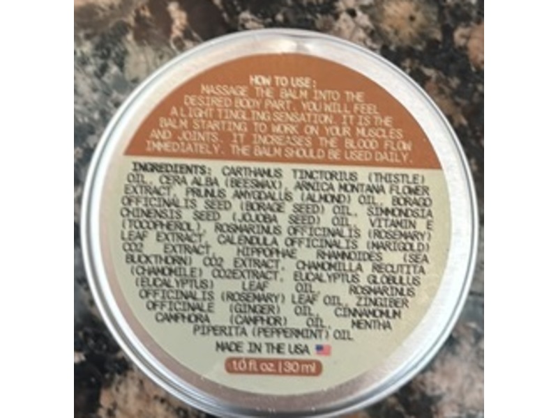 Norse Organics Muscle & Joint Builder Balm, Arnica Sea Buckthorn Peppermint, 1.0 fl oz/30 mL