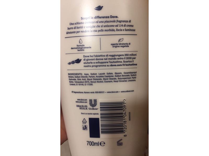 Dove Bagnoschiuma Di Bellezza, 700 mL