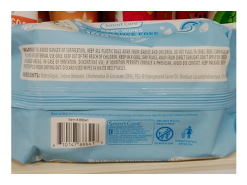 Smart Care Baby Wipes, 100 Count