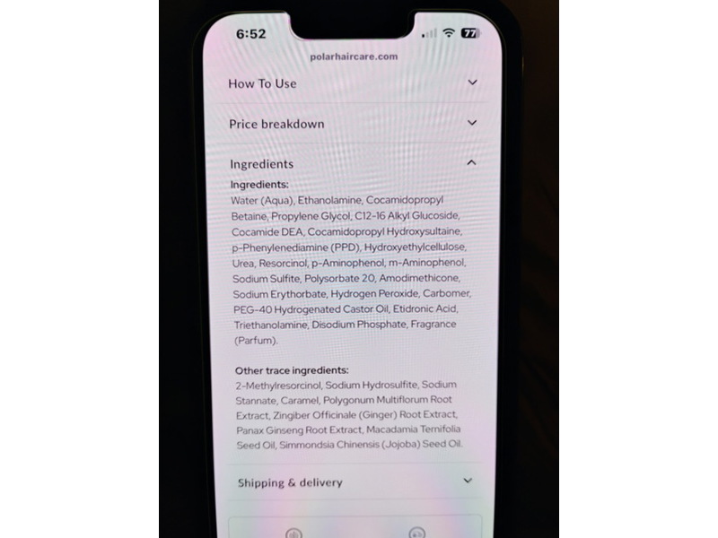 Polar Haircare Hair Dye Shampoo, Blond, 6.76 ml/200 mL