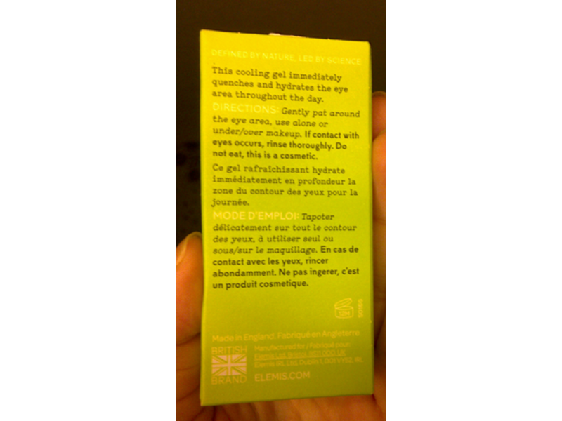 Elemis Superfood Matcha Eye Dew, Refreshing Eye Gel, 0.5 fl oz/15 ml