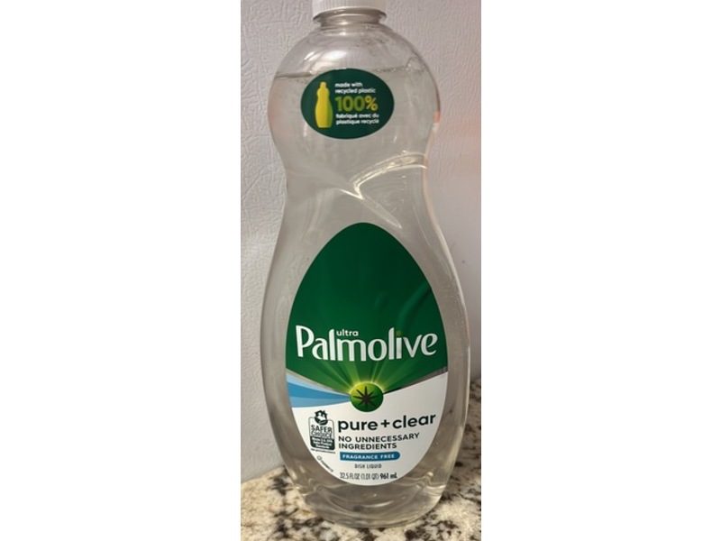 Palmolive Dish Liquid, Pure + Clear, 32.5 fl oz/961 mL