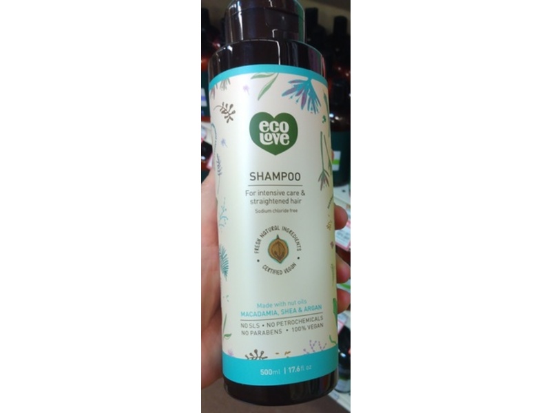 ecoLove Shampoo, Macadamia + Shea & Argan, 17.6 fl oz/500 mL