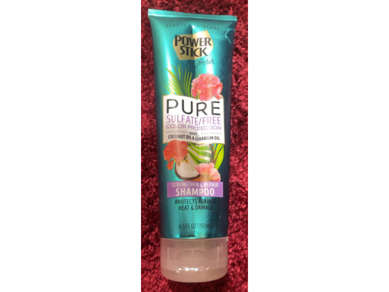 Power Stick Strengthen & Repair Shampoo, coconut Oil & Geranium Oil, 6.5 fl oz/192 mL