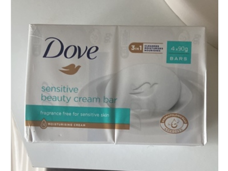Dove Beauty Moisturising Cream Bar, 90 g, 4 Count